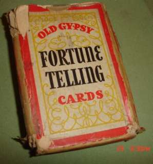 1940 Whitman OLD GYPSY FORTUNE TELLING CARDS/Original Directions & Box 