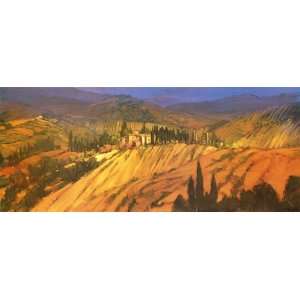 Craig 62W by 25H  Last View of Tuscany CANVAS Edge #6 1 1/4 L&R 