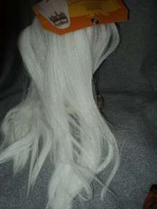   or Sorcerer Mask With Long White Hair and Beard Adult Size  