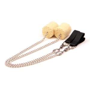 Pair of 2 inch Weka Oval Twist Chain Fire Poi Toys 