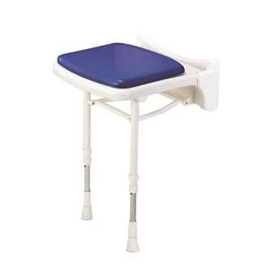  AKW Compact Padded Fold Up Shower Seat, Blue Health 