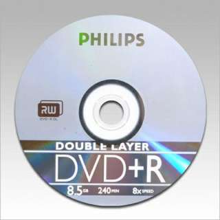 Lot 100 Philips 8X DVD+R Double Layer DL 8.5GB Spindle  