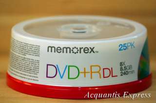 Memorex DVD+R DL Dual Layer 25 Pack Pk DVD +R   NEW  034707057128 