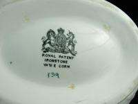 Antique White Ironstone W & E Corn Hyacinth Covered Serving Bowl No 