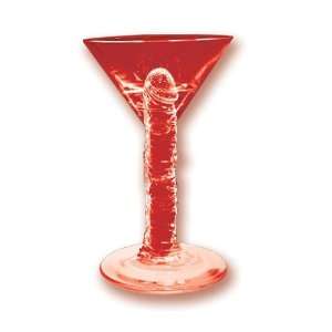  Martini weenie party glass red