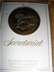 YOU ARE BIDDING ON A SECRETARIAT AND A RUFFIAN BRONZE COIN APPROX 1.5 
