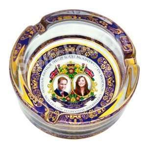  Royal Wedding Kate & William Souvenir Glass Ashtray 