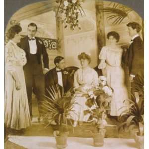 c1907 Awaiting the minister SUMMARY Six members of wedding party 