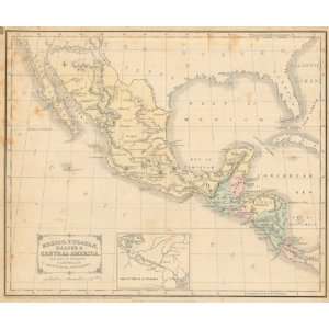    Cornell 1864 Antique Map of Central America