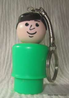FISHER PRICE LITTLE PEOPLE DAD WITH BLACK HAIR KEYCHAIN  