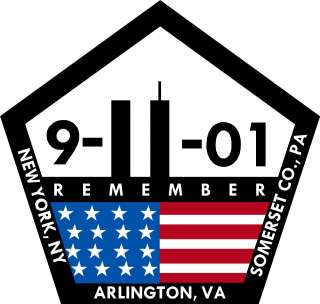 Firefighter Stickers   9/11 Pentagon/ Somerset 8x8  