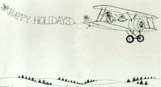Wheaten Scotties w/ Santa Flying Plane Greeting Cards  