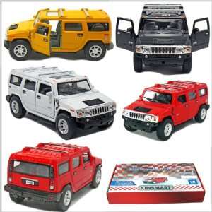  12 pcs in Box 5 2008 Hummer H2 SUV 140 Scale (Black/Red 