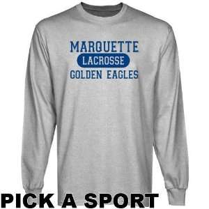  Marquette Golden Eagles Ash Custom Sport Long Sleeve T 