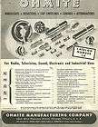 vintage 1946 ohmite catalog rheostats resistors chokes attenuators 