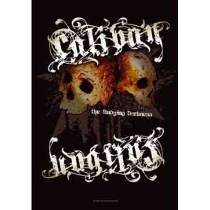  Caliban   2 Skulls Textile Fabric Poster