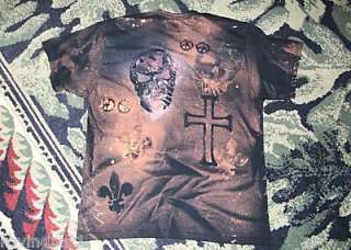 736 Garage Grunge DIY Sublimation Cross Peace T Shirt X  