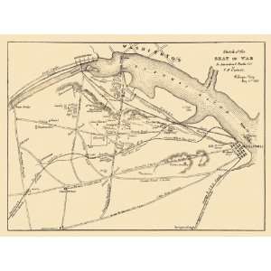  ALEXANDRIA VIRGINIA (VA) SEAT OF CIVIL WAR MAP 1861