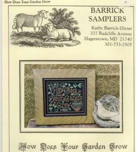 Barrick Samplers How Does Your Garden Grow Pattern  