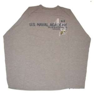    Navy Midshipmen Shirt Under Armour Grey (L)