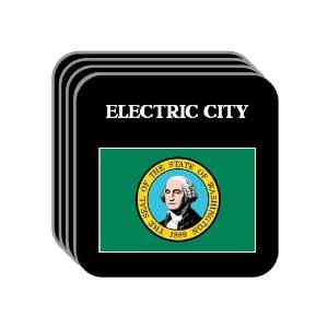 US State Flag   ELECTRIC CITY, Washington (WA) Set of 4 Mini Mousepad 