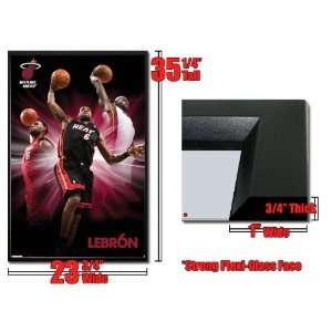 Framed Miami Heat Lebron James Dunk Collage Poster 5514  