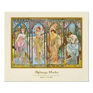  Time of the Day, Alphonse Mucha Poster