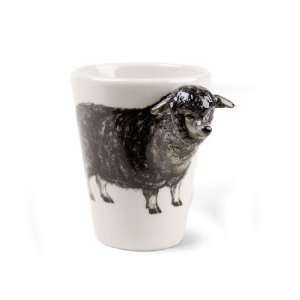  Sheep Black Handmade Coffee Mug (10cm x 8cm)