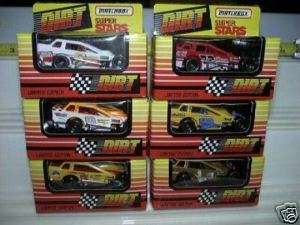 MATCHBOX 1992 WHITE ROSE DIRT MODIFIED SERIES 1 SET OF 6 CARS NEW IN 