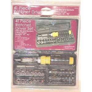  41 Piece Ratchet Driver Set With Bits and Sockets