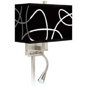  Abstract Giclee LED Reading Light Plug In Sconce