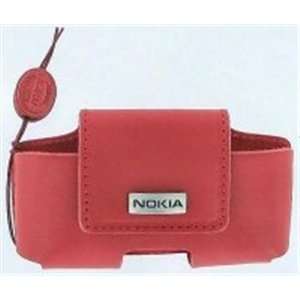  Nokia Vegacy Red Leather Carry Case Cell Phones 