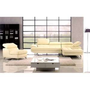  3pc Modern Sectional Leather Sofa Set #AM L378 IV