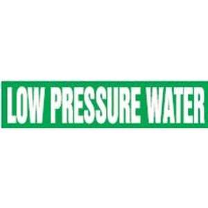  LOW PRESSURE WATER   Self Stick Pipe Markers   outside 