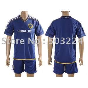  11/12 embroidery los angeles galaxy blue soccer jerseys 