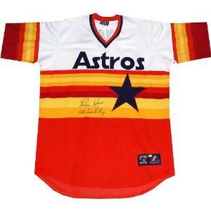 Nolan Ryan Houston Astros Autographed 1980 Throwback Jersey with All 