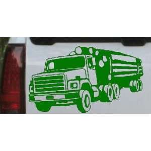 Dark Green 40in X 23.0in    Logging Truck Business Car Window Wall 