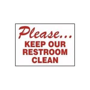  RESTROOM SIGNS PLEASE  KEEP OUR RESTROOM CLEAN 10 x 14 