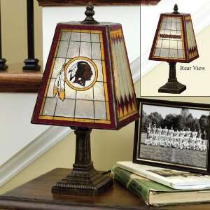 Washington Redskins Art Glass Table Lamp