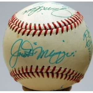  Signed Joe DiMaggio Baseball   10 Old Timers MacPhail JSA 