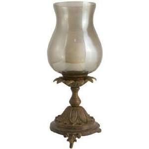  Chandell Smoky Gray Glass Candle Holder