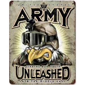  Army Unleashed Allied Military Metal Sign   Victory 