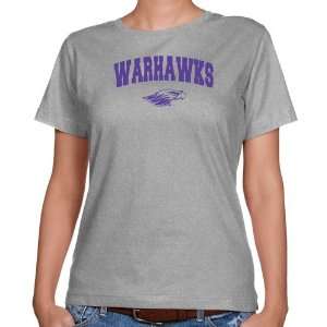 NCAA Wisconsin Whitewater Warhawks Ladies Ash Mascot Arch Classic Fit 