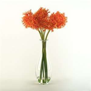   08942 Allium Arrangement Glass Vase Permanent Flower