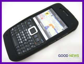for Straight Talk Nokia E71   Black Rubberized Hard Case Phone Cover 