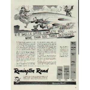   Tanks Destroyed  1943 Remington Rand War Contracts Ad, A4750A
