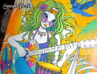 Melodía original de hadas de la PINTURA de guitarra de Rainbow hippie
