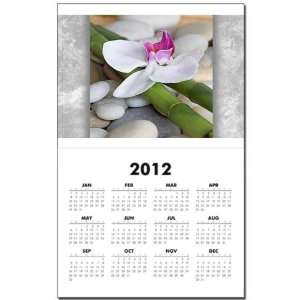  Calendar Print w Current Year Orchid and River Stones 