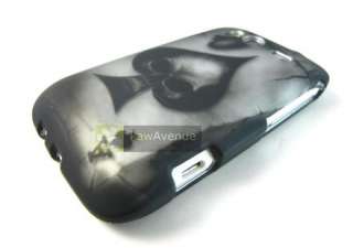 BLK ACE SPADE SKULL Hard Shell Case Cover Tmobile HTC Wildfire S Phone 