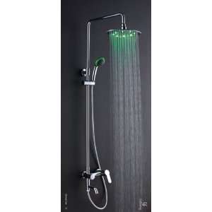   Wall Mount Rain Shower Faucet with Adjustable Slide Bar and Build in